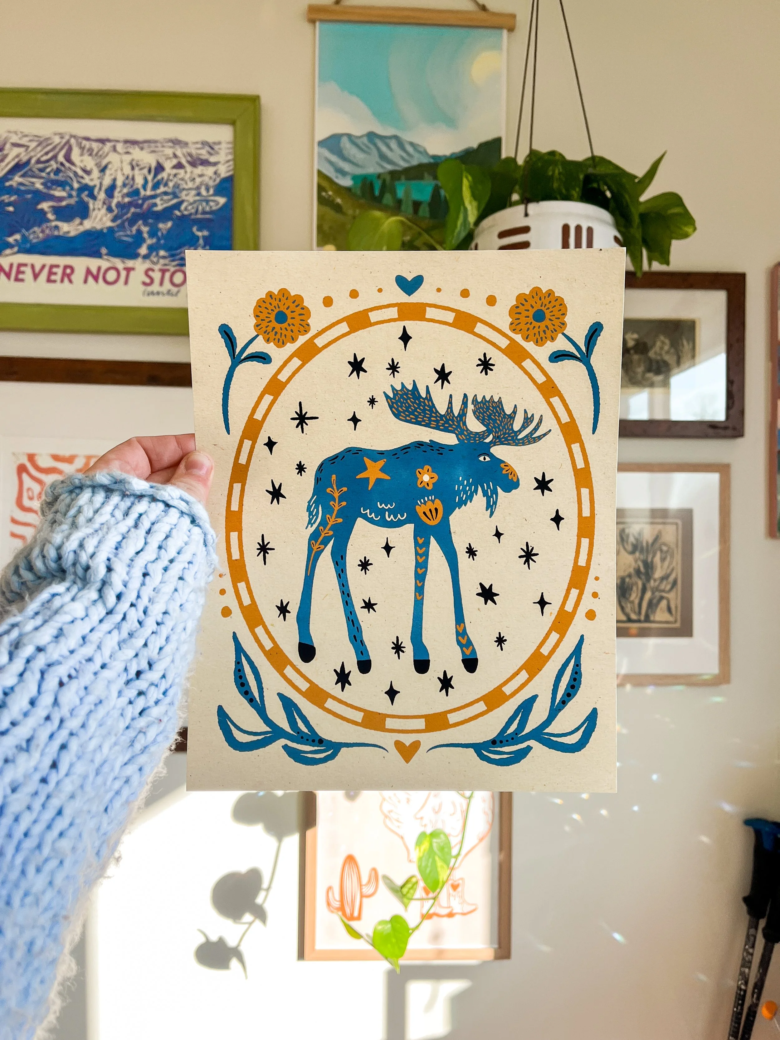 Long Legged Moose Print