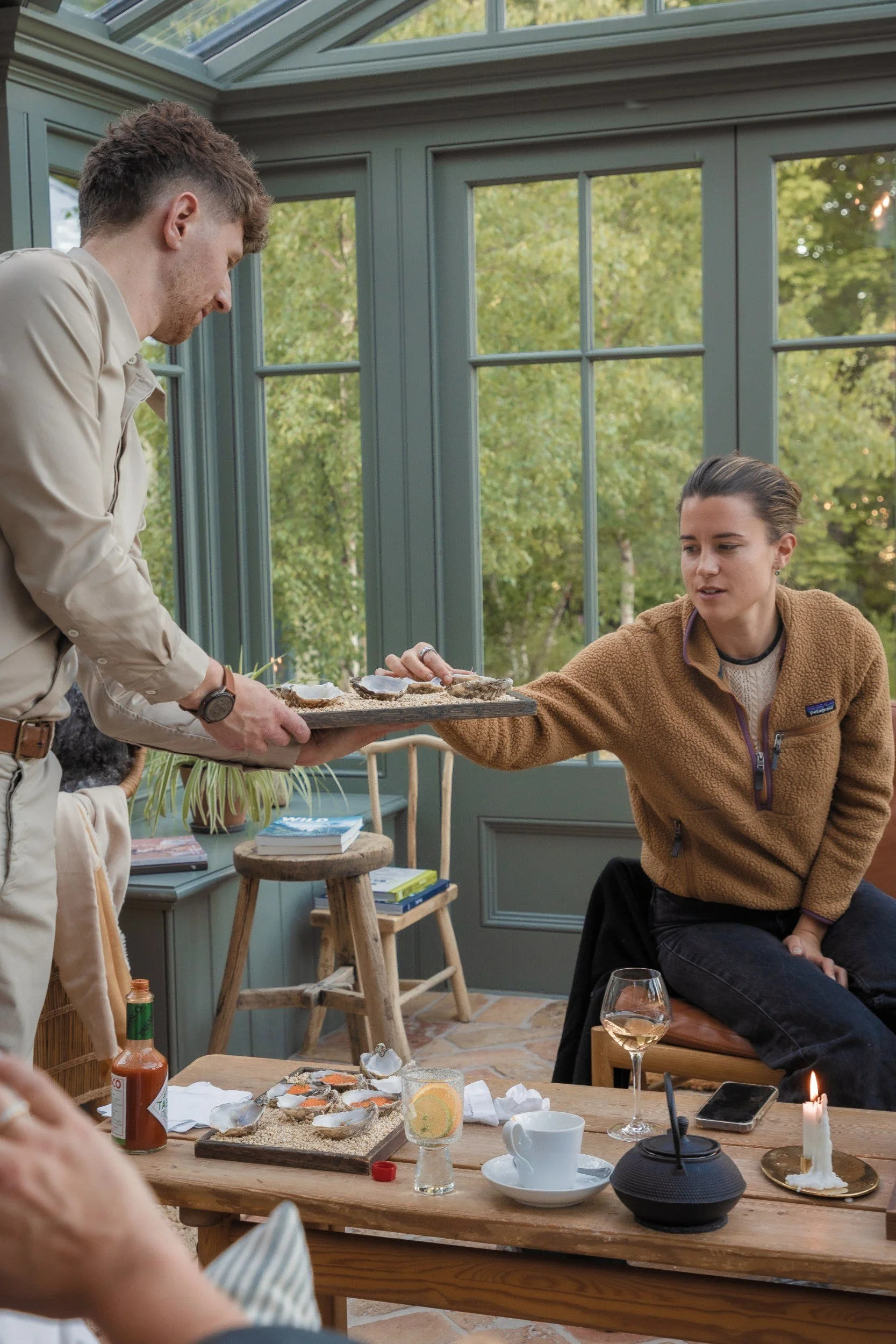 canapes with wildlife and yoga