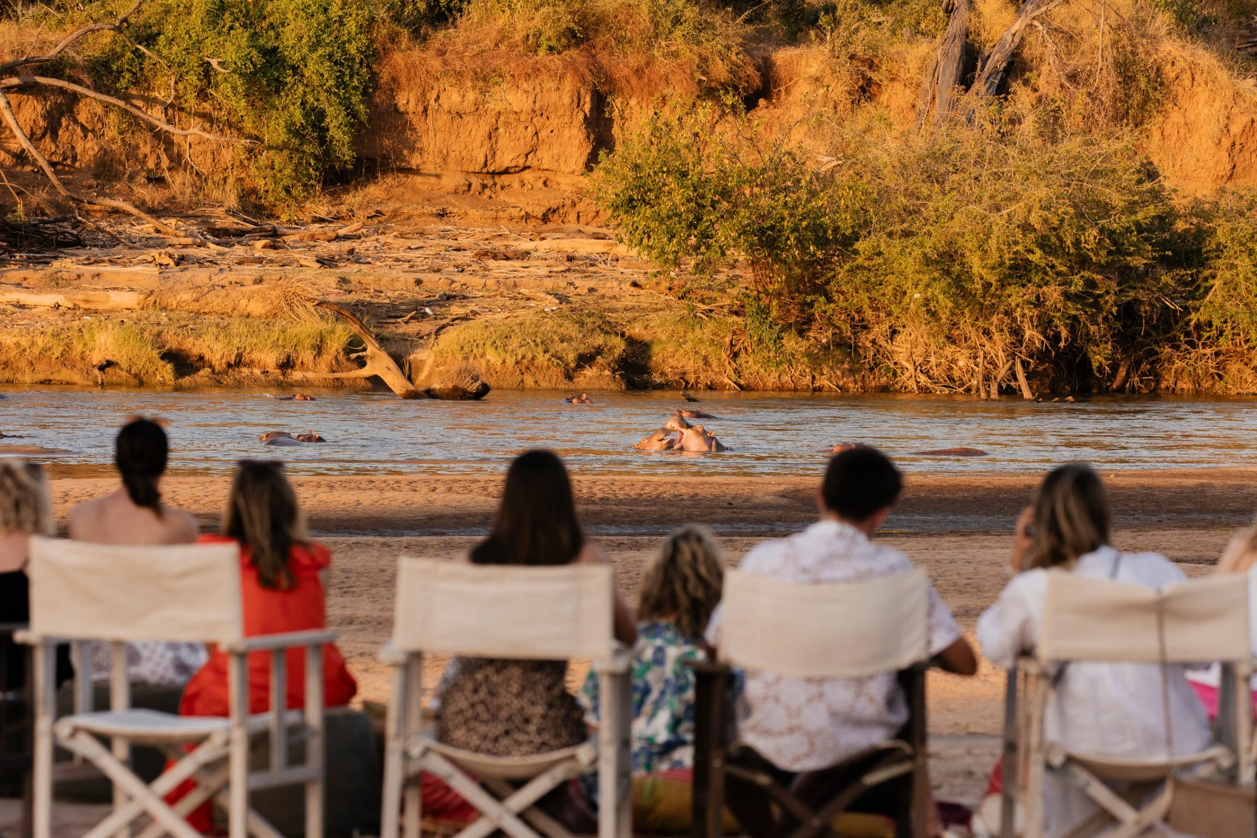 Private Yoga safari at Galdessa Camp on the Galana River, Tsavo East, Kenya, February 2024. Day seven with Wildlife & Yoga