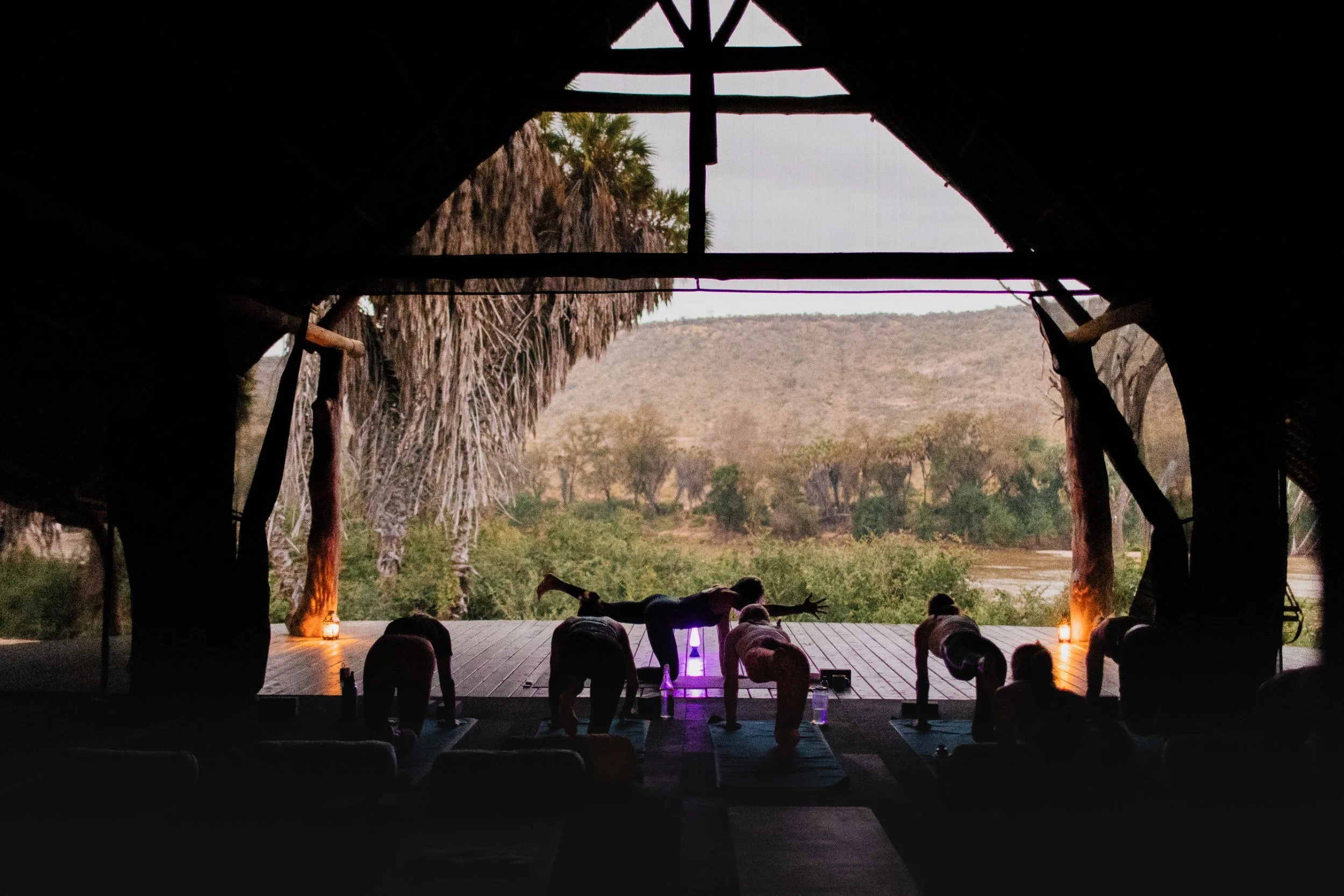 Private Yoga safari at Galdessa Camp on the Galana River, Tsavo East, Kenya, February 2024. Day seven with Wildlife & Yoga
