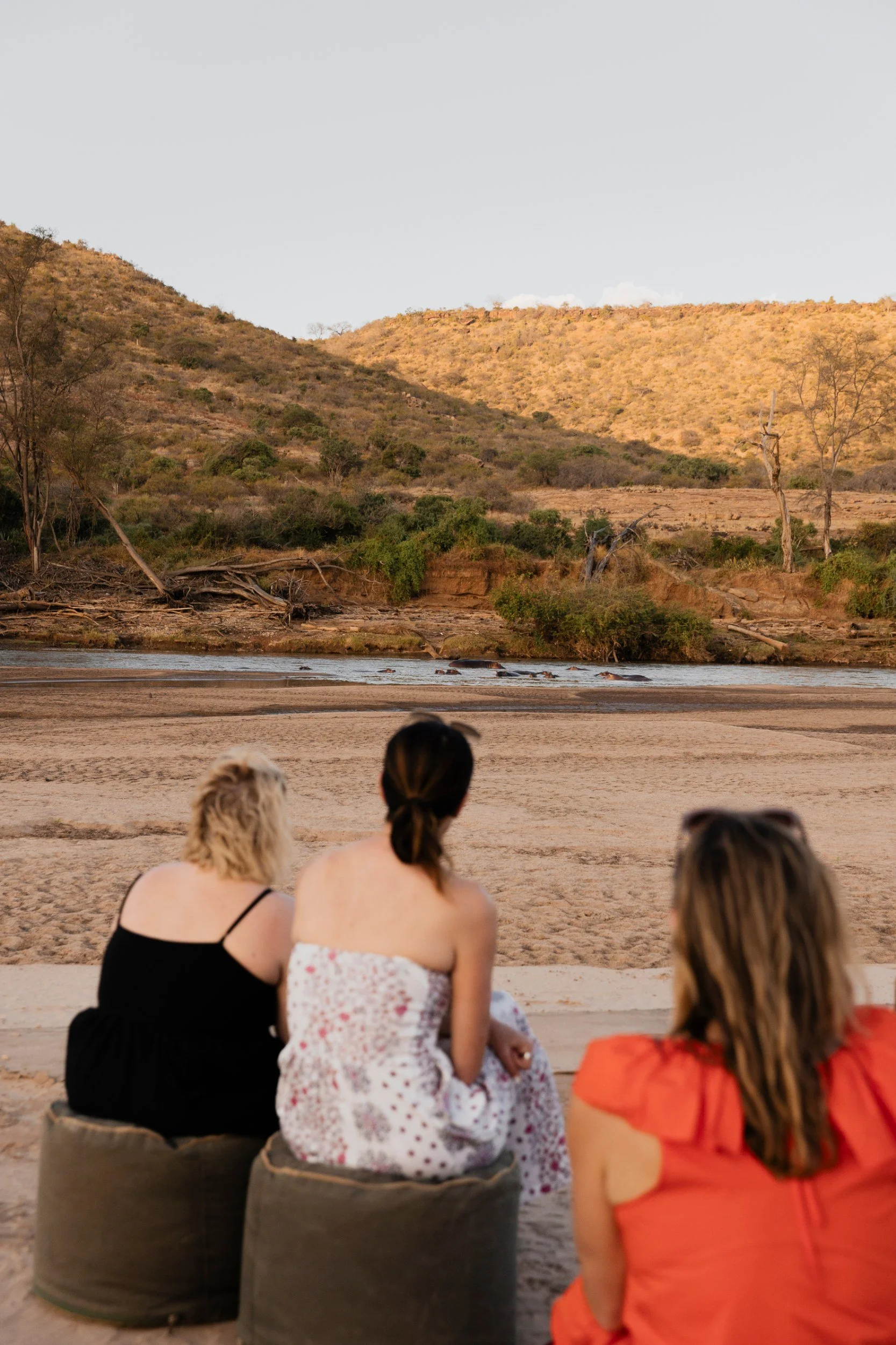 Private Yoga safari at Galdessa Camp on the Galana River, Tsavo East, Kenya, February 2024. Day seven with Wildlife & Yoga