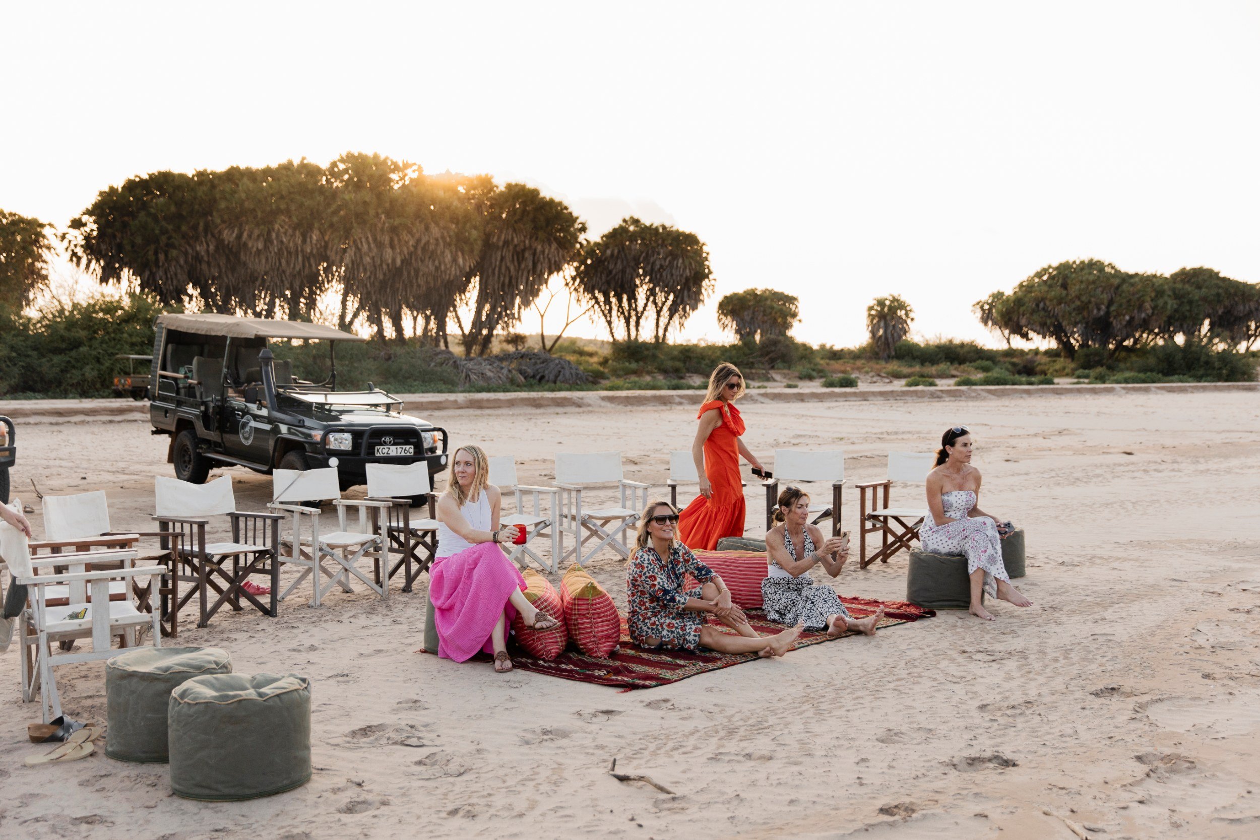 Private Yoga safari at Galdessa Camp on the Galana River, Tsavo East, Kenya, February 2024. Day seven with Wildlife & Yoga