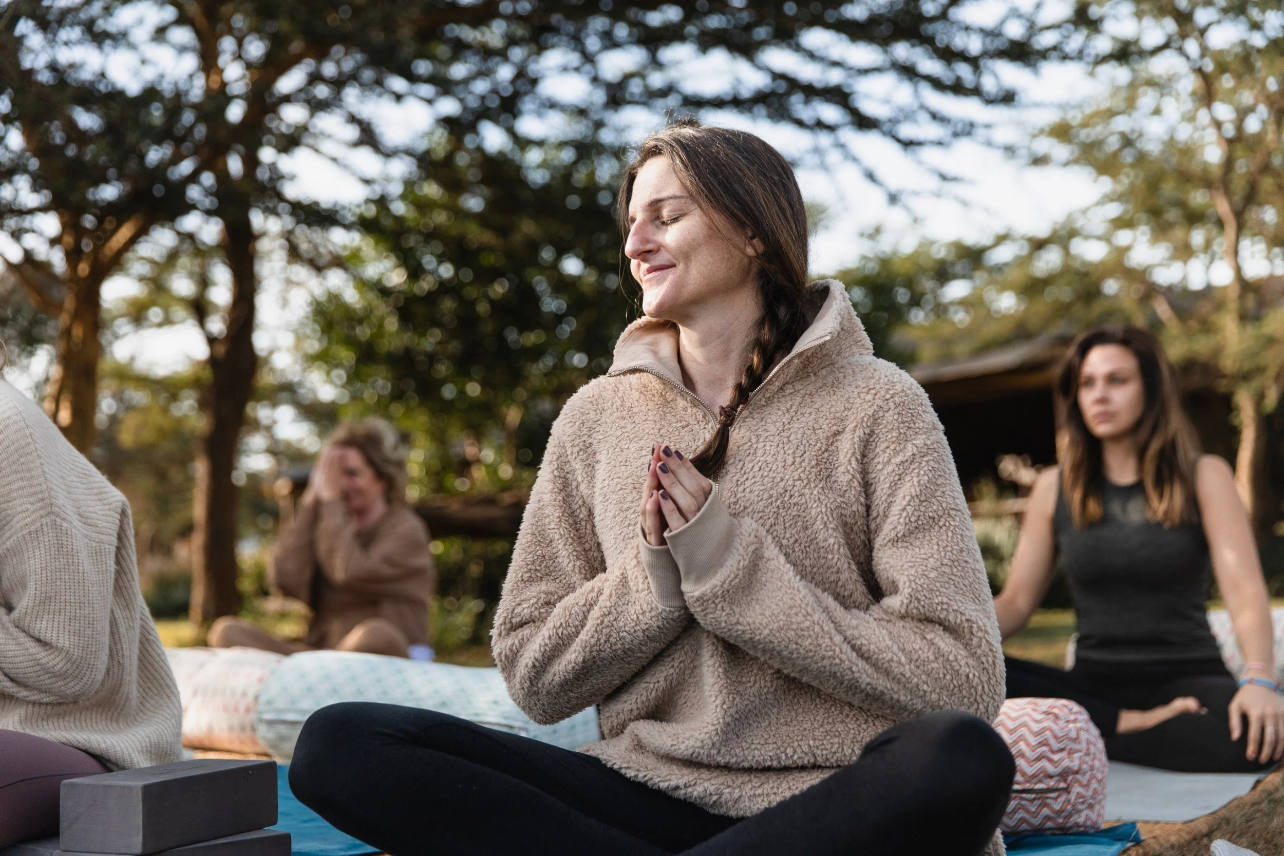 Guest happy after yoga