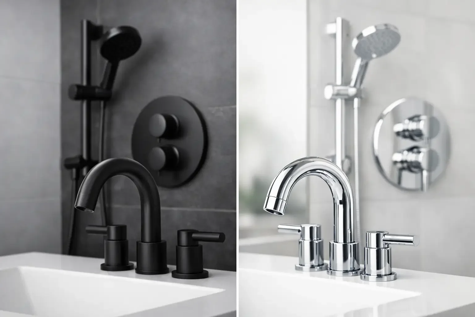 Matte Black vs Chrome Fixtures