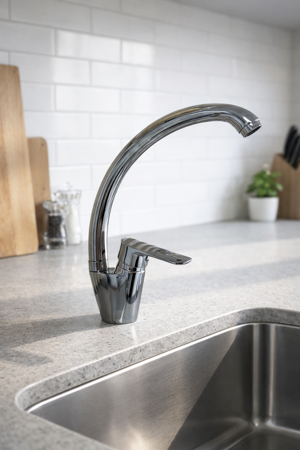 Excellent Kitchen Sink Faucet Mixer Chrome Deck Mounted.png