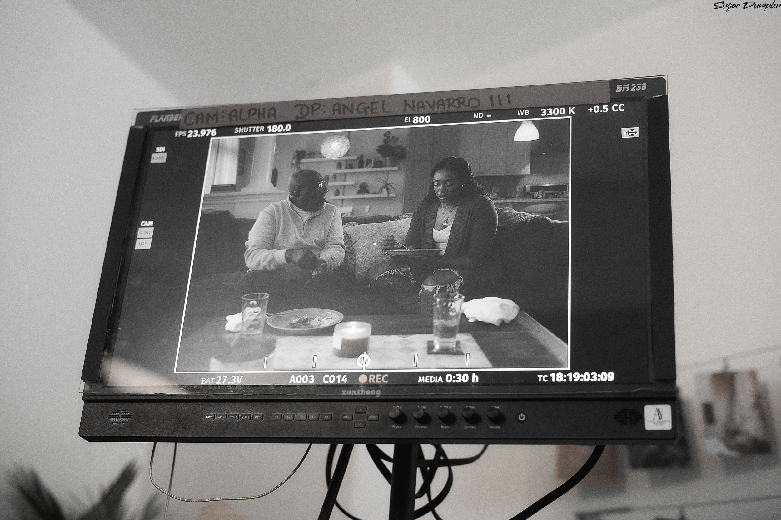BTS from the set of Sugar Dumpling, written and directed by Tristan Barrocks. 