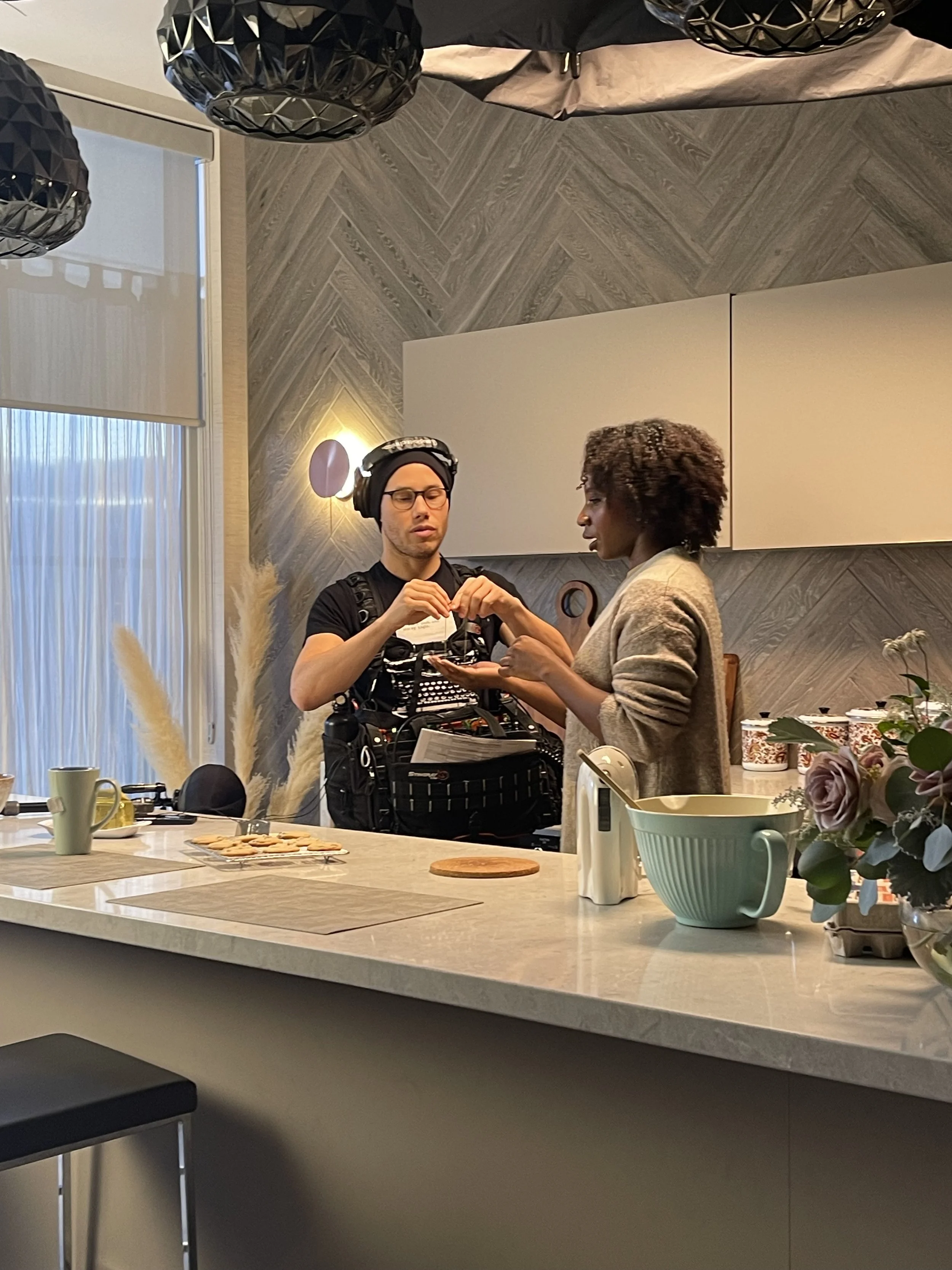 Tristan Barrocks on the set of I Am Human commercial, directing it for BES executive search engine company in Toronto, Canada, award-winning commercial 