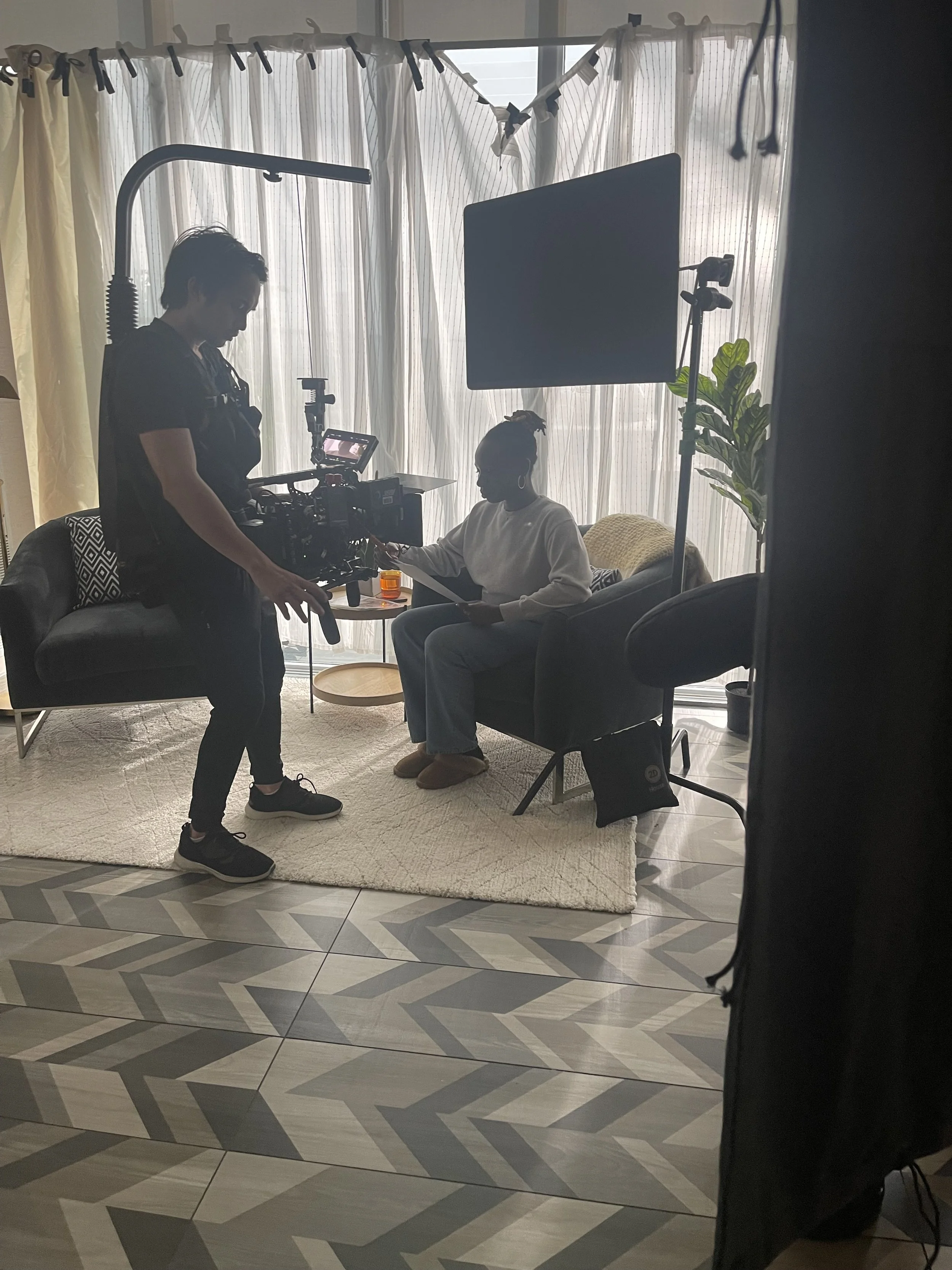 Tristan Barrocks on the set of I Am Human commercial, directing it for BES executive search engine company in Toronto, Canada, award-winning commercial 