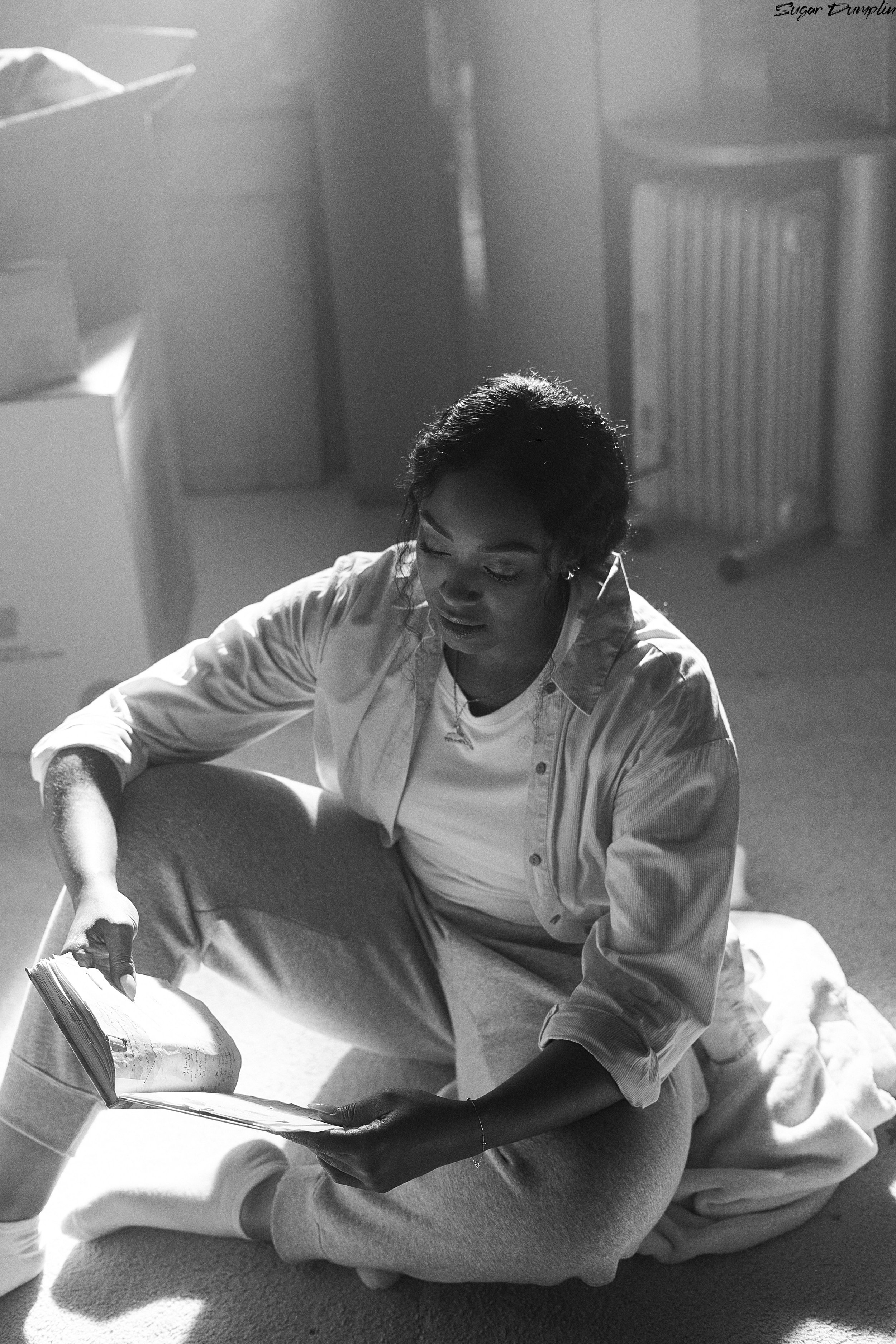 Chantel Riley on the set of Sugar Dumpling, written and directed by Tristan Barrocks 