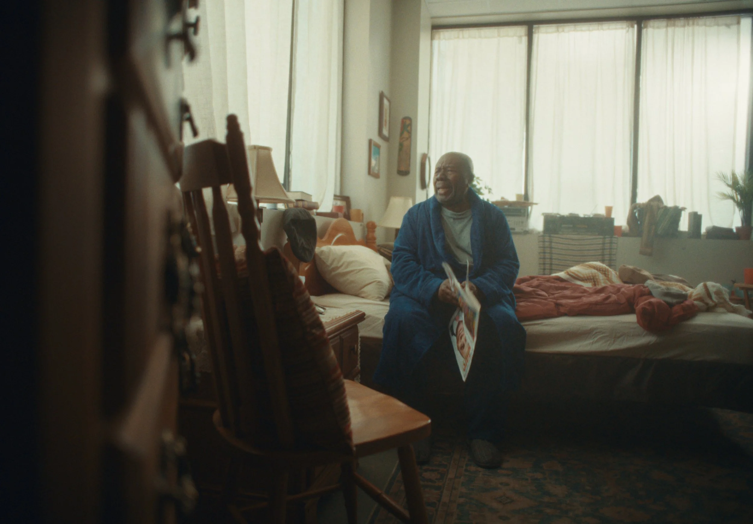 Desmond James as played by Oliver Samuels on the set of Sugar Dumpling. 