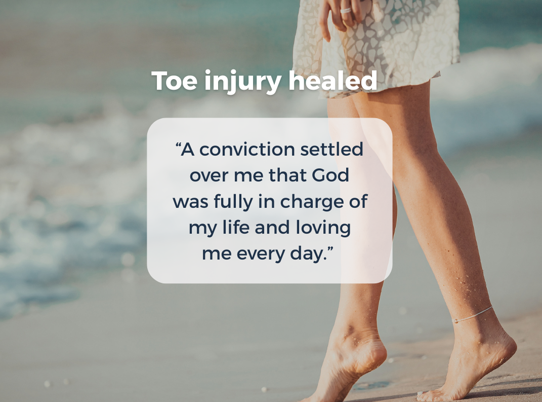 Toe injury healed