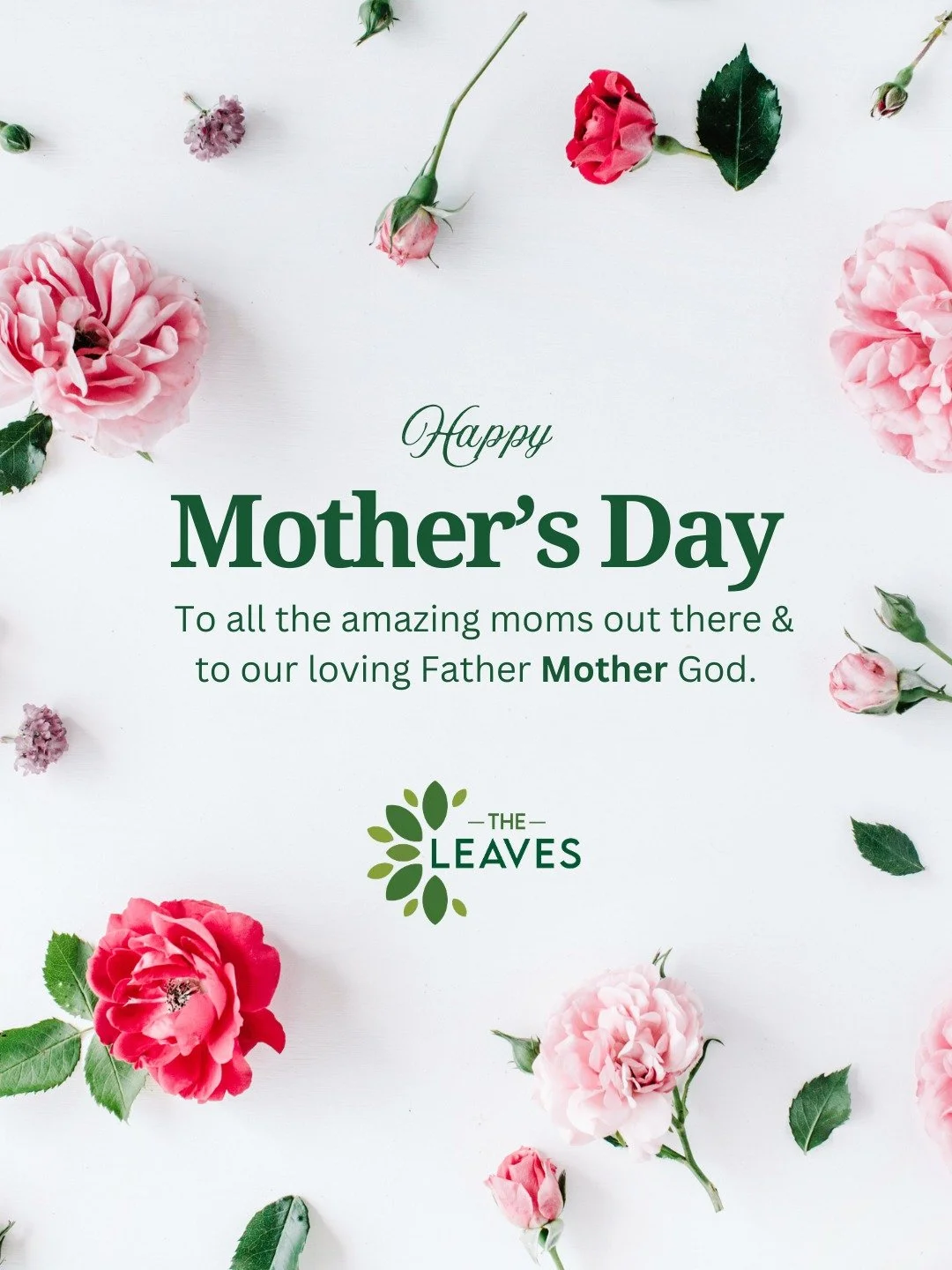 💐💖Happy Mother's Day to all the amazing moms out there &amp; to our loving Father MOTHER God.
.
#GodisLove #FatherMotherGod #MothersDay #GoodforyouMom #Appreciatemoms #Momsdeservethebest #Momlife #Theleavescsn #happyMothersDay