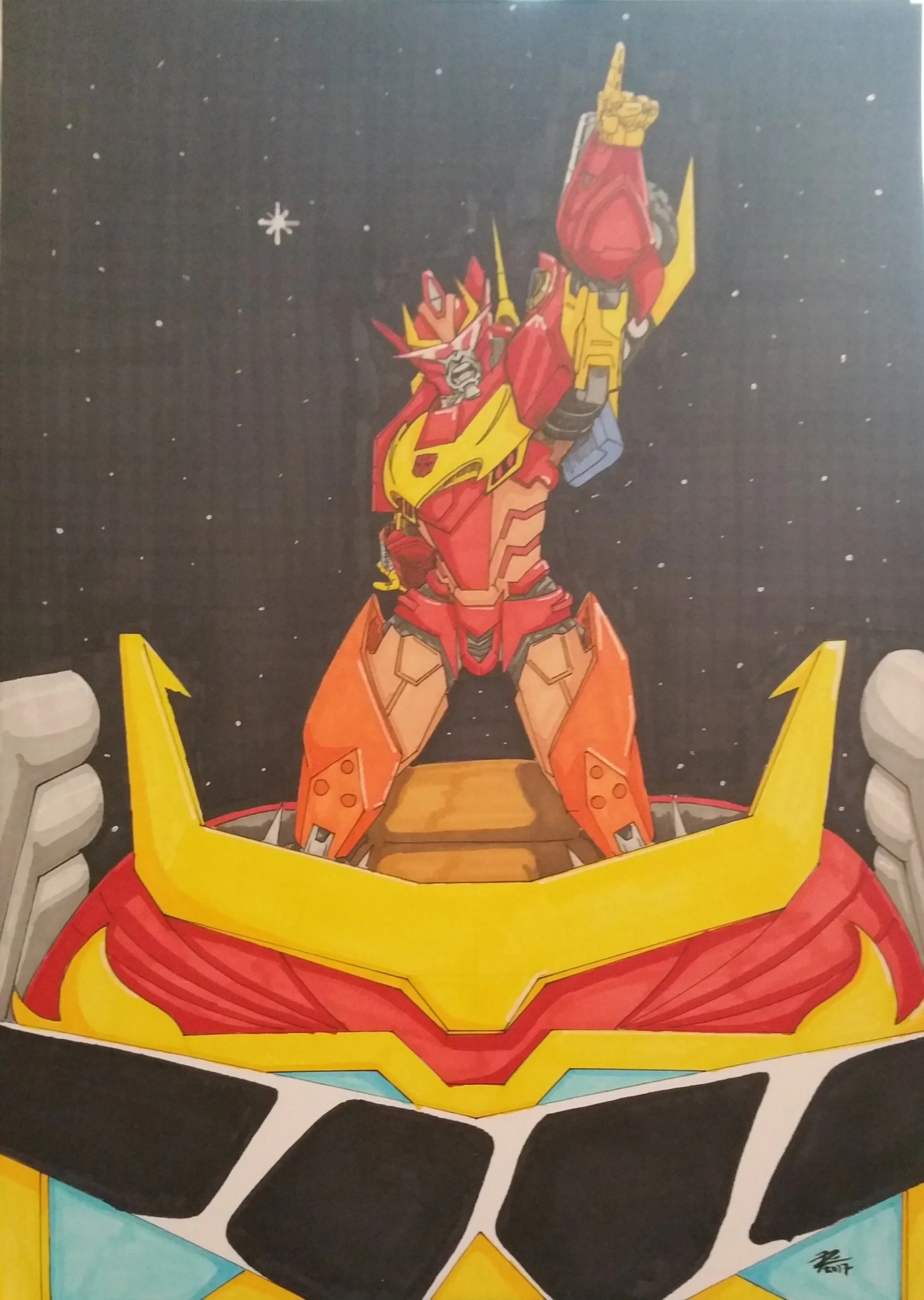 Rodimus & Rod Pod Mashup With Gurren Lagann