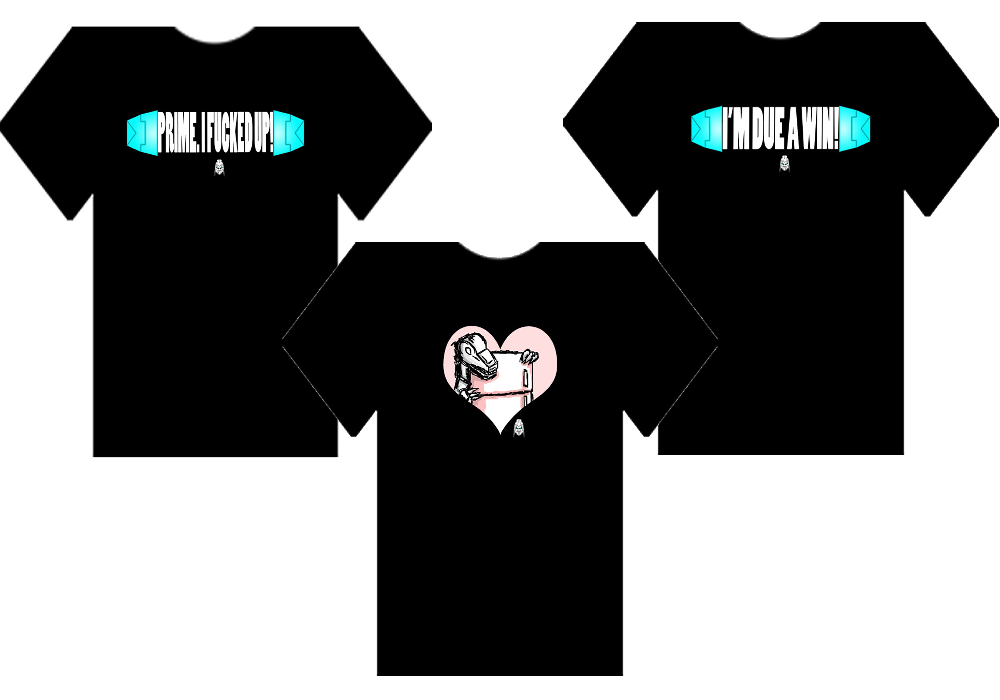 3 Tee's based on 1 recurring joke, IYKYK.