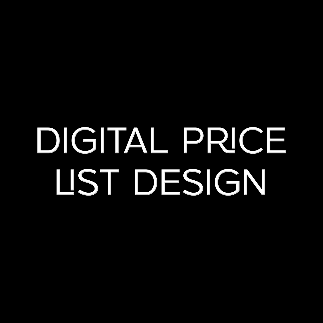 Digital Price List Design