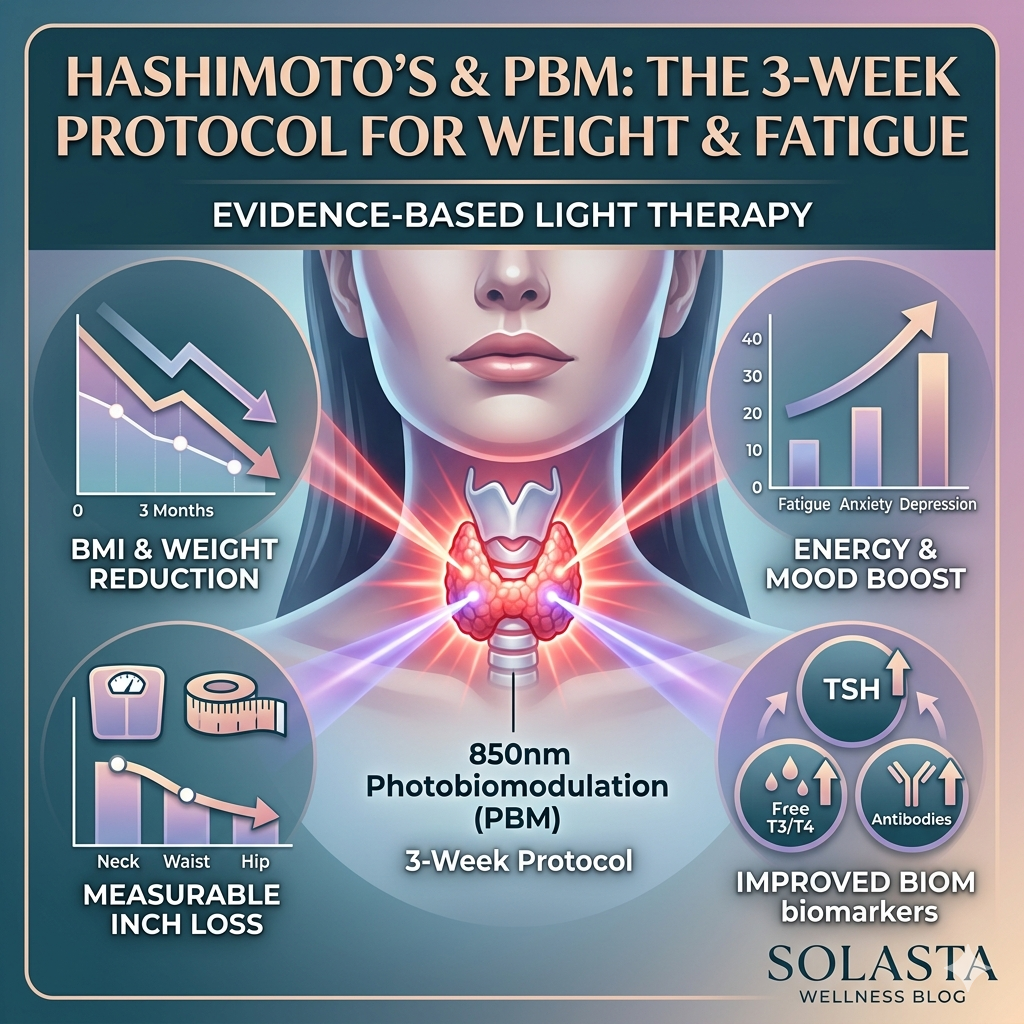 Red Light Therapy for Hashimotos: The 3 Week Protocol That Reduces BMI and Fatigue