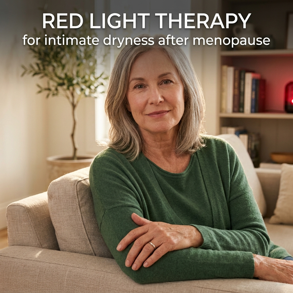 Red light therapy for intimate dryness after menopause