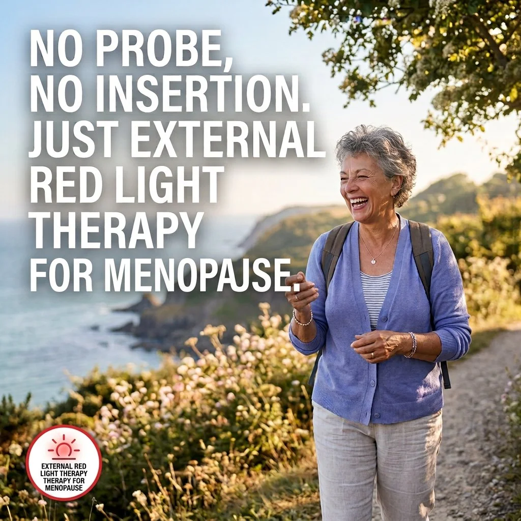 You Don’t Need an Internal Device: How External Light Therapy Relieves Menopause Dryness &amp; Leaks