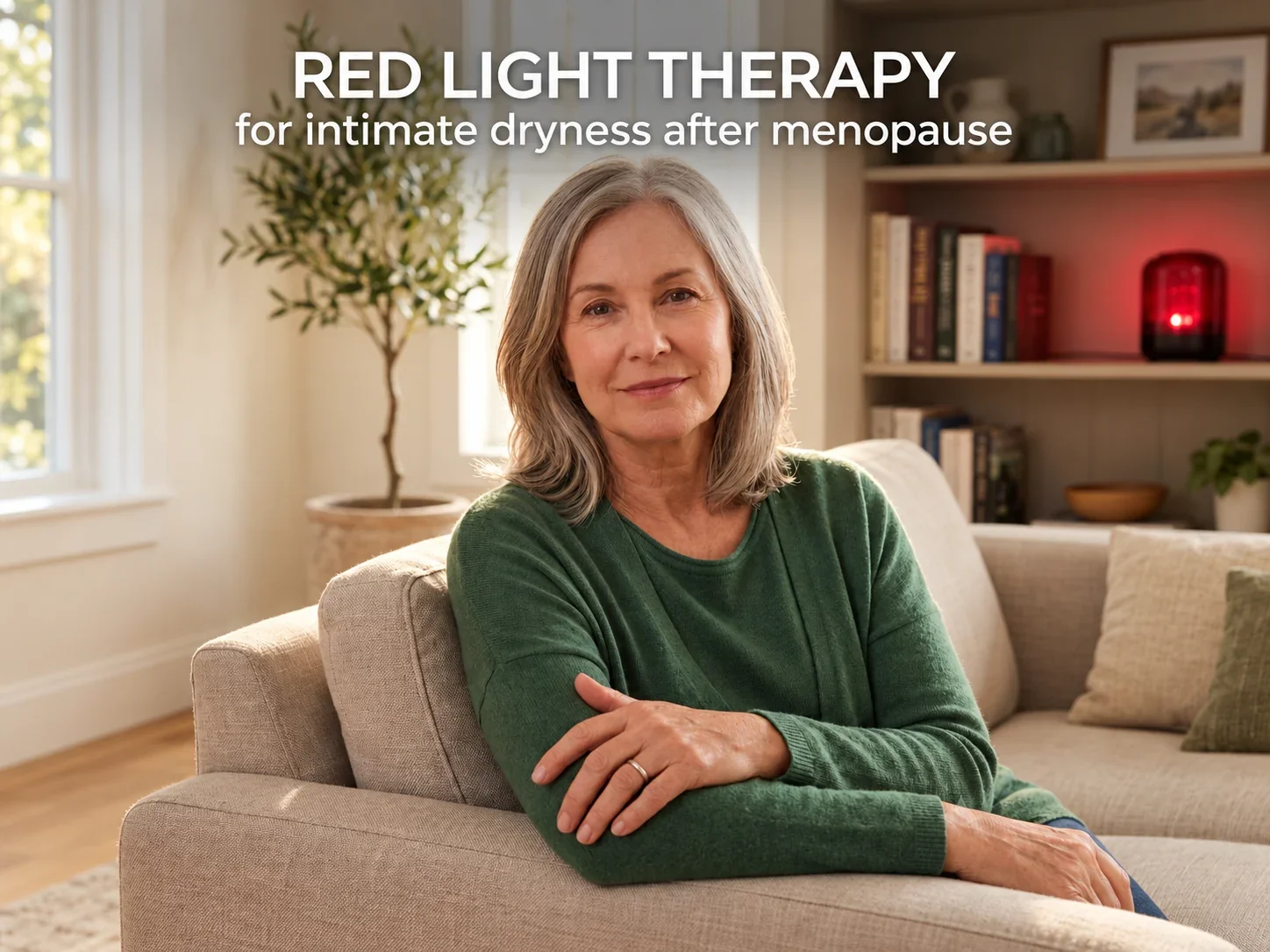 Red light therapy for intimate dryness after menopause
