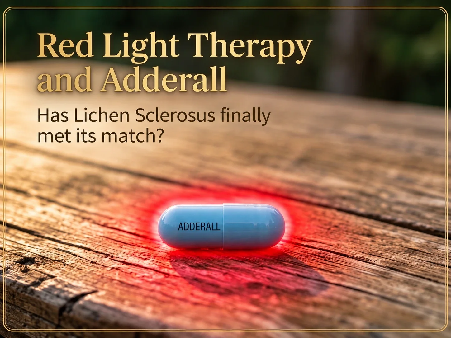New Lichen Sclerosus Treatment - Combining Red Light Therapy and Adderall 