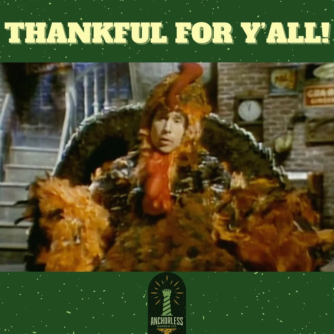 Happy Turkey(or Tofurkey) Day! Enjoy the day, take that post meal nap, and have that extra liiittle slice of pie. 
🦃
A thankful cheers to all of you who continue to support us and our mission here at Anchorless. 
*
Book now and cut your losses at mi