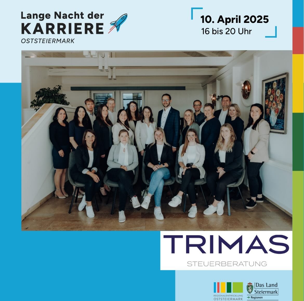Die Lange Nacht der Karriere - wir sind dabei! 🤩

Erstmalig &ouml;ffnen auch wir unsere T&uuml;ren am 10. April 2025 f&uuml;r euch! 

Es erwarten euch spannende Einblicke in unseren beruflichen Alltag, gro&szlig;artige Expertenmeinungen sowie ein ge