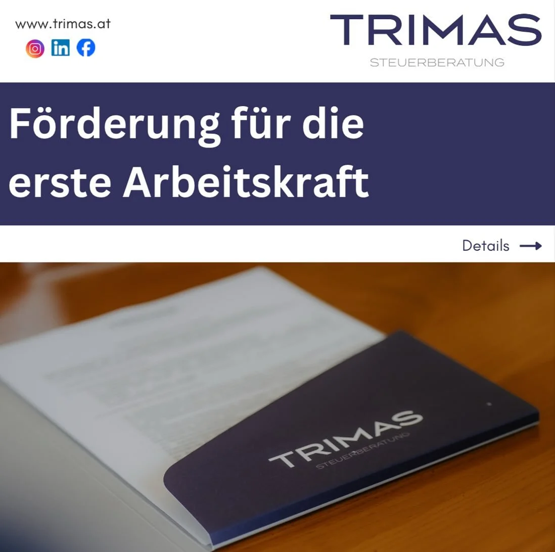 F&ouml;rderung f&uuml;r die erste Arbeitskraft 👷 

F&uuml;r weitere Infos und Ausk&uuml;nfte stehen wir mit Rat und Tat zur Seite! 📊💻

#TRIMAS #teamTRIMAS #steuerberatung #kanzlei #alltag #f&ouml;rderungen #erstermitarbeiter