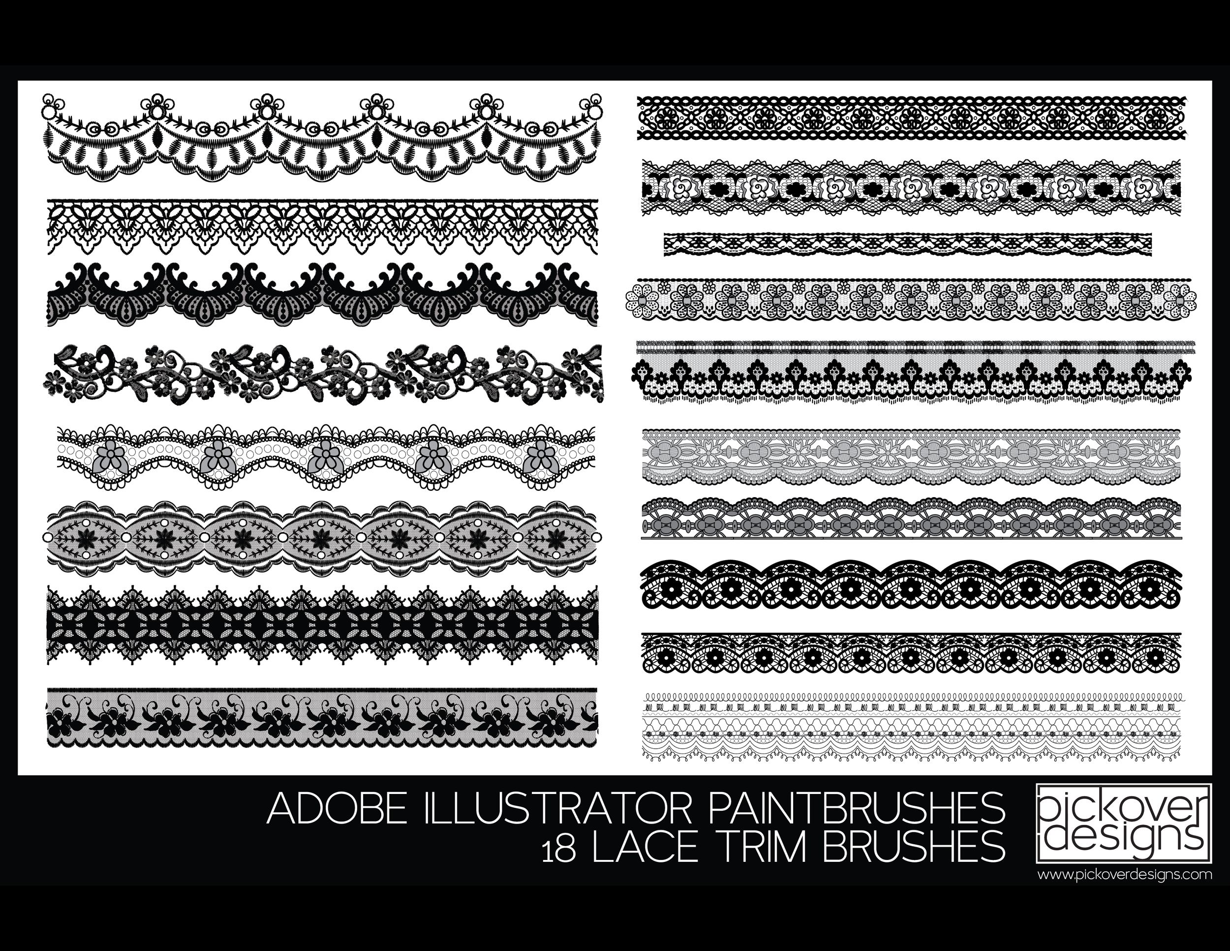 Lace Brushes -Click image to purchase. 