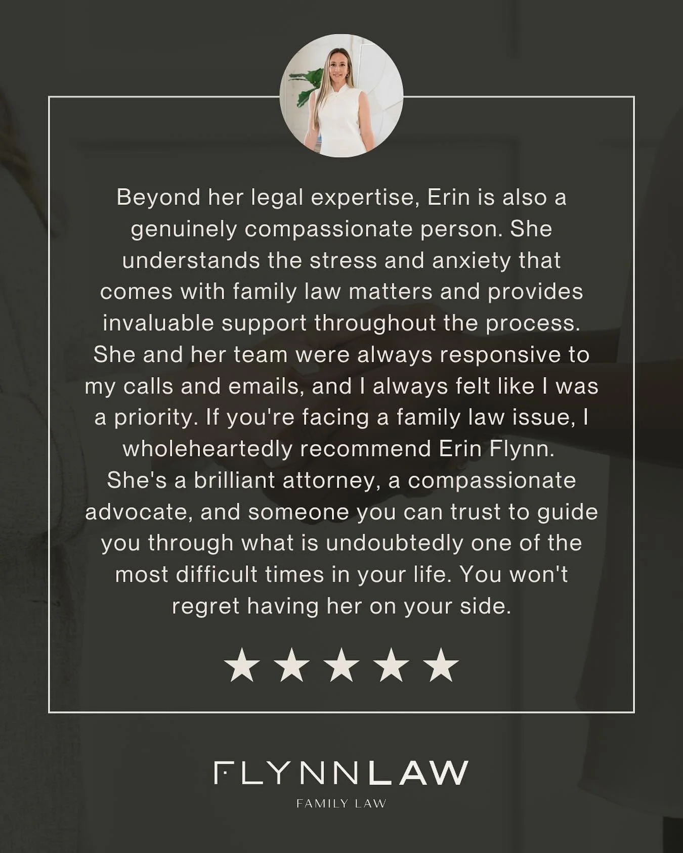 Real words. Real trust. Real results.

#ClientLove #FamilyLaw #WomenInLaw #FlynnLaw #AnnArborAttorney
