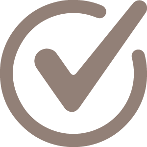 A checkmark inside a circle