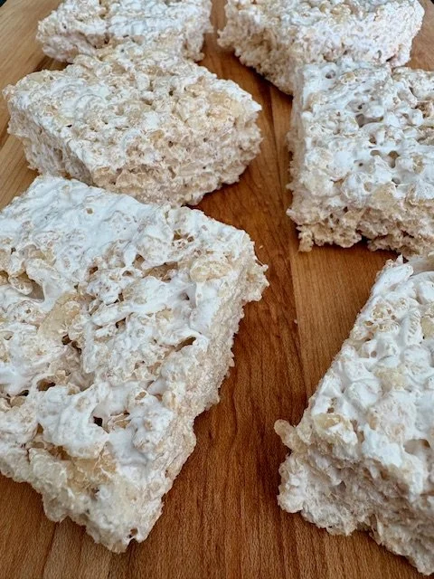 scratch made browned butter rice crispy squares