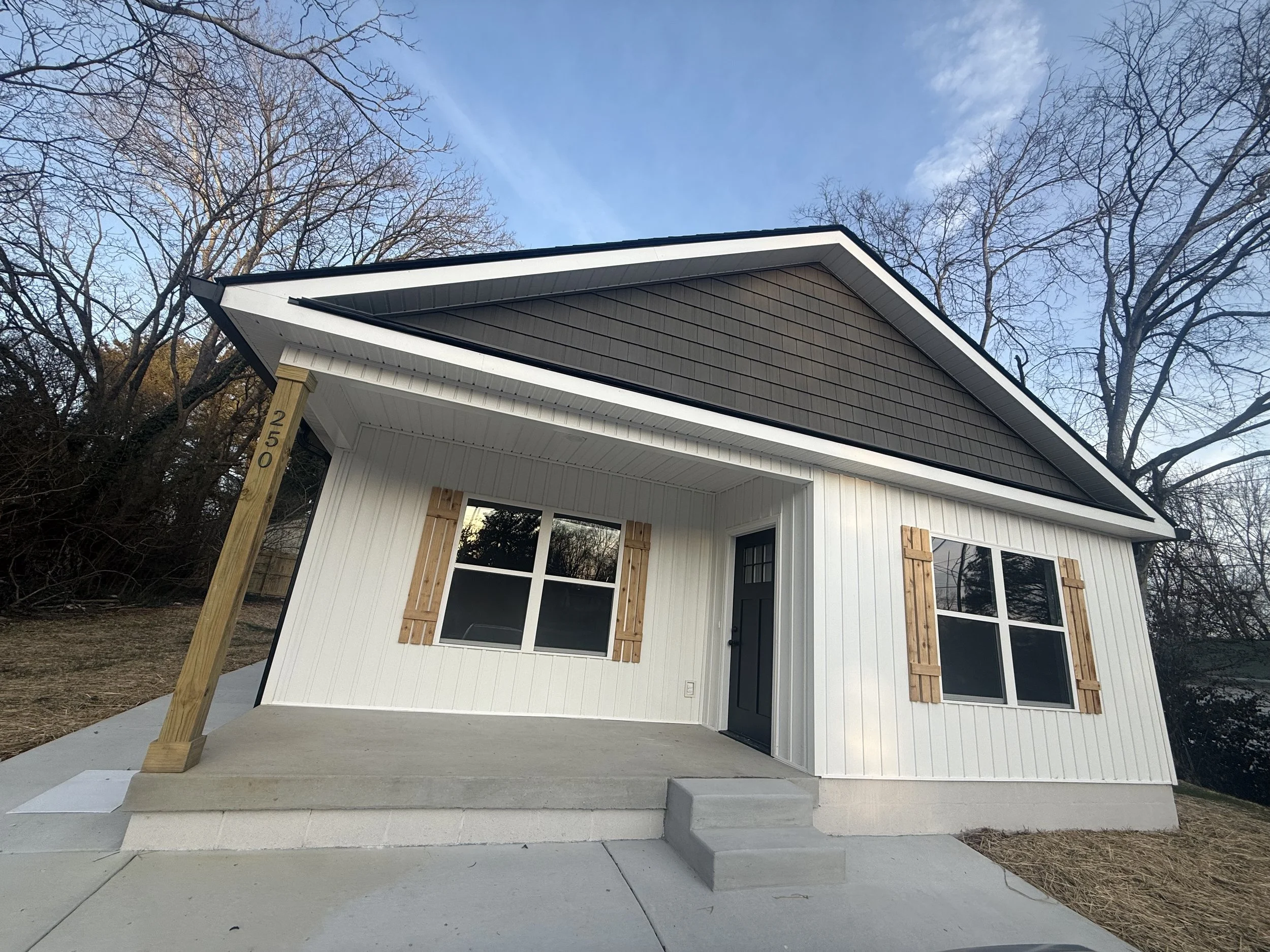a completed new home construction