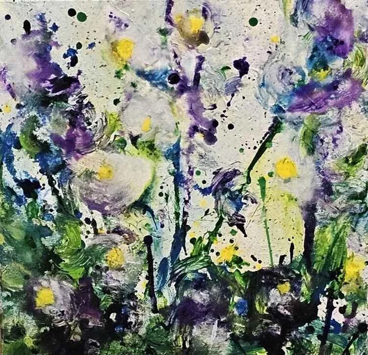 Might Be Some Thorns. Acrylic on Canvas. 14x14