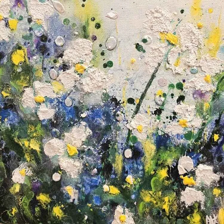 Happily Lost. Acrylic on Canvas. 12x12
