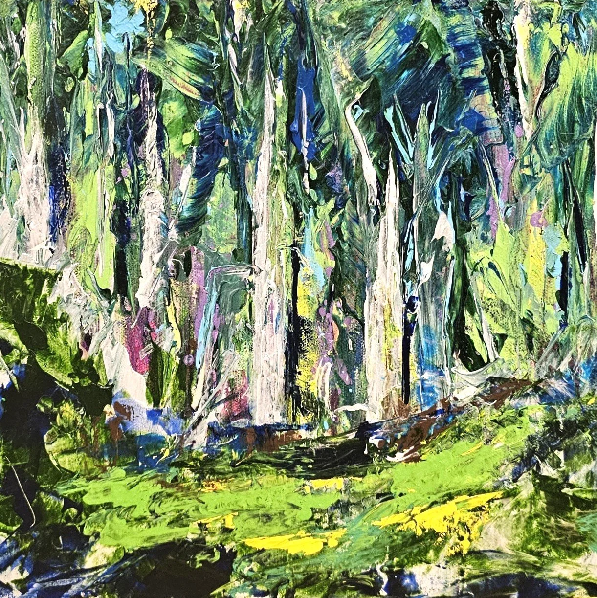 At The Edge. Acrylic on Canvas. 12x12