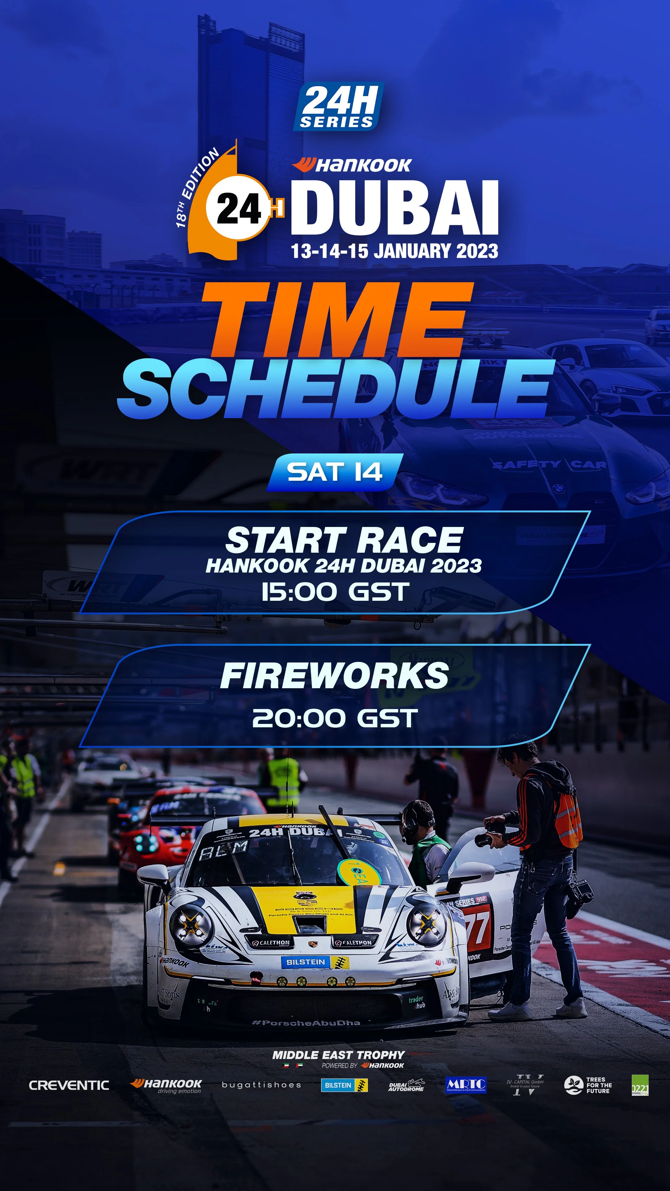 Instagram story template for the 24H Dubai 2023