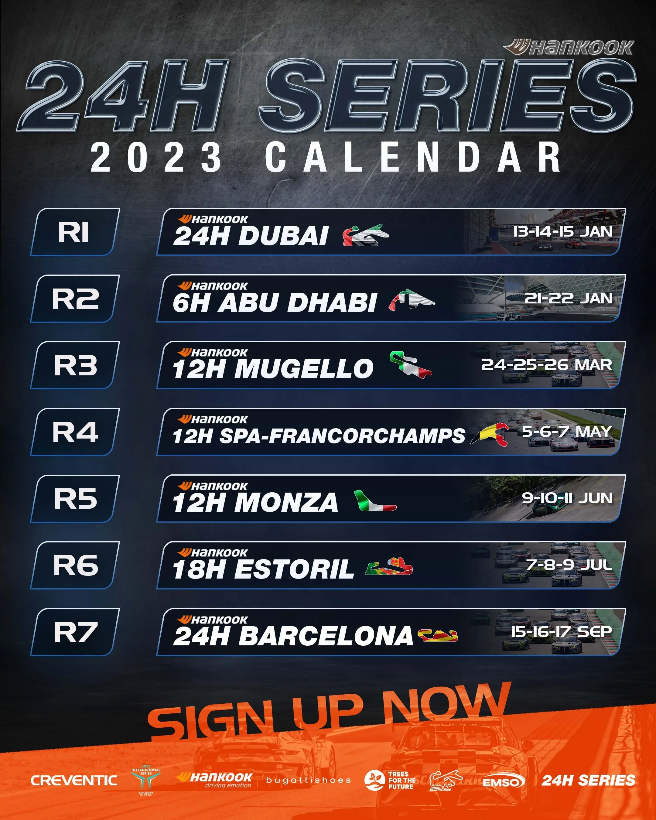 24H Series 2023 Calendar