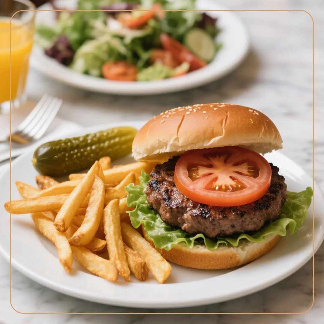 Why settle for plain when you can have flavor? 🌟🍔
Introduce your tastebuds to the Silver Star Burger&mdash;our signature 8oz patty smothered in melted Swiss cheese, savory saut&eacute;ed onions, and tender mushrooms. It&rsquo;s a savory masterpiece