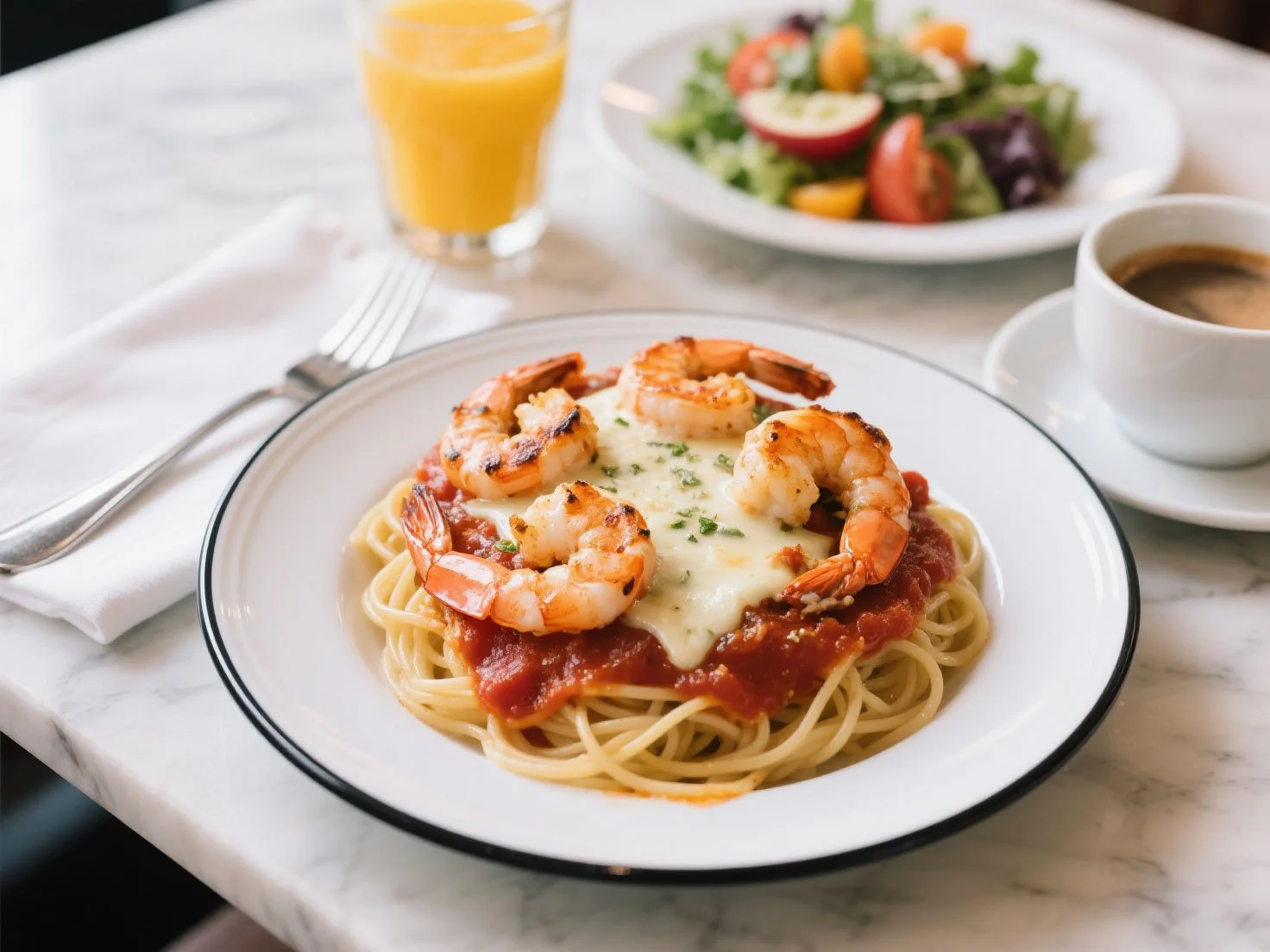 Shrimp Parmigiana.