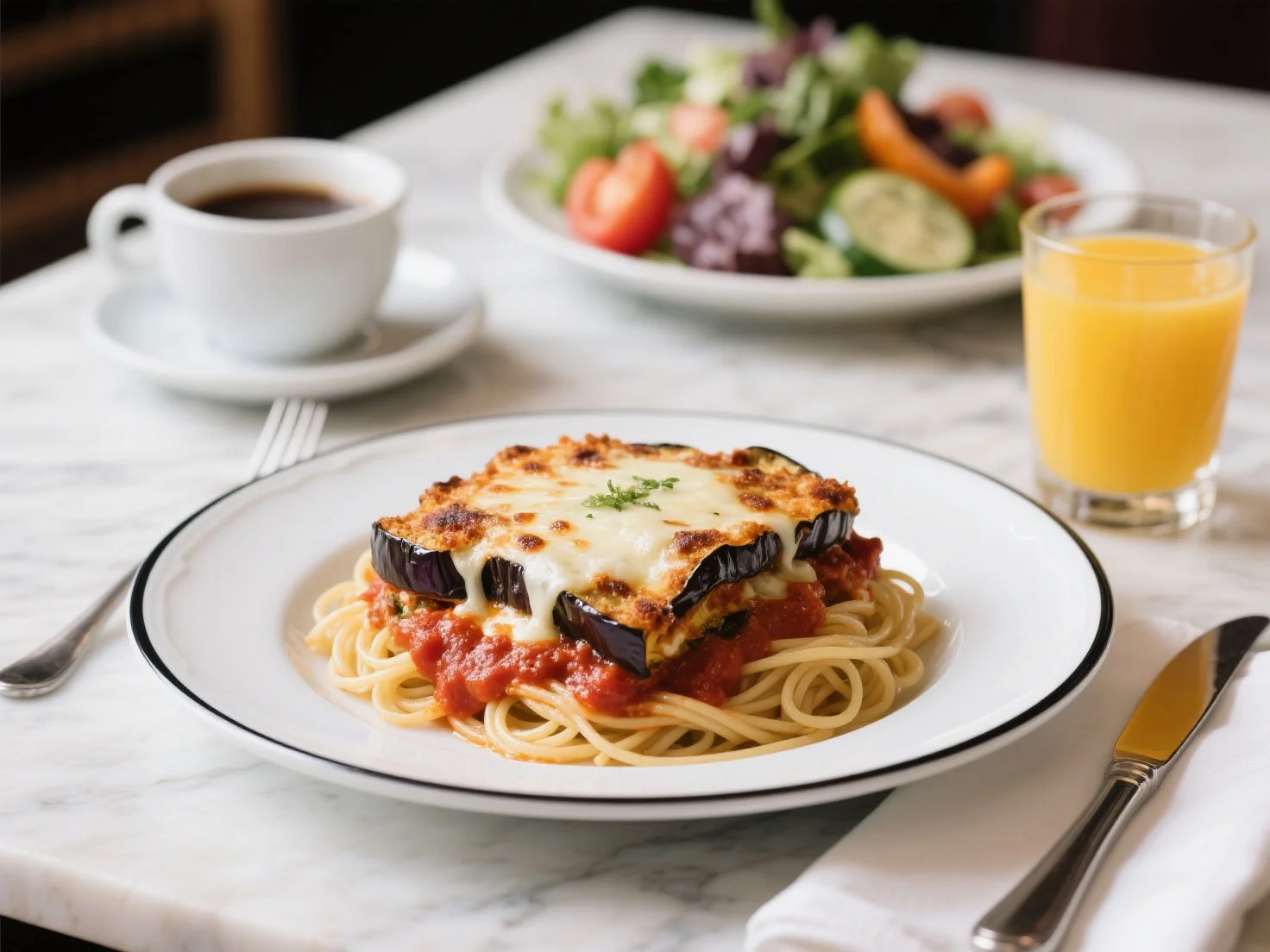 Eggplant Parmigiana.