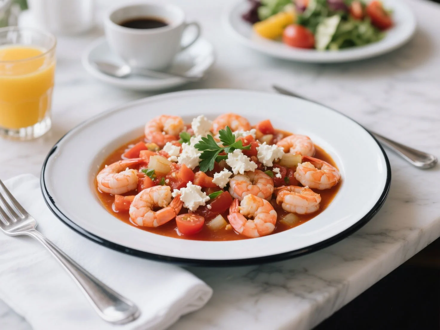 Shrimp á la Santorini.