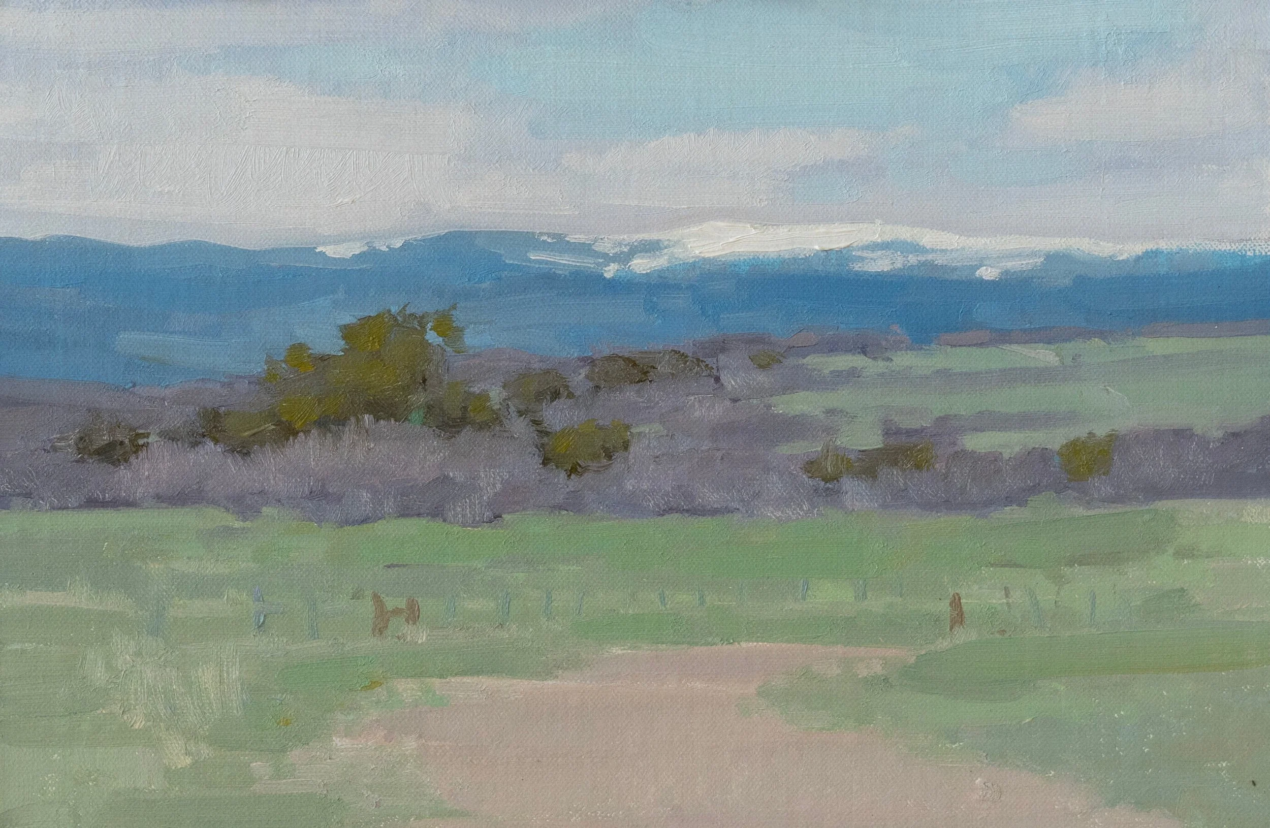 Artwork of view of mountains from Daniel's Park