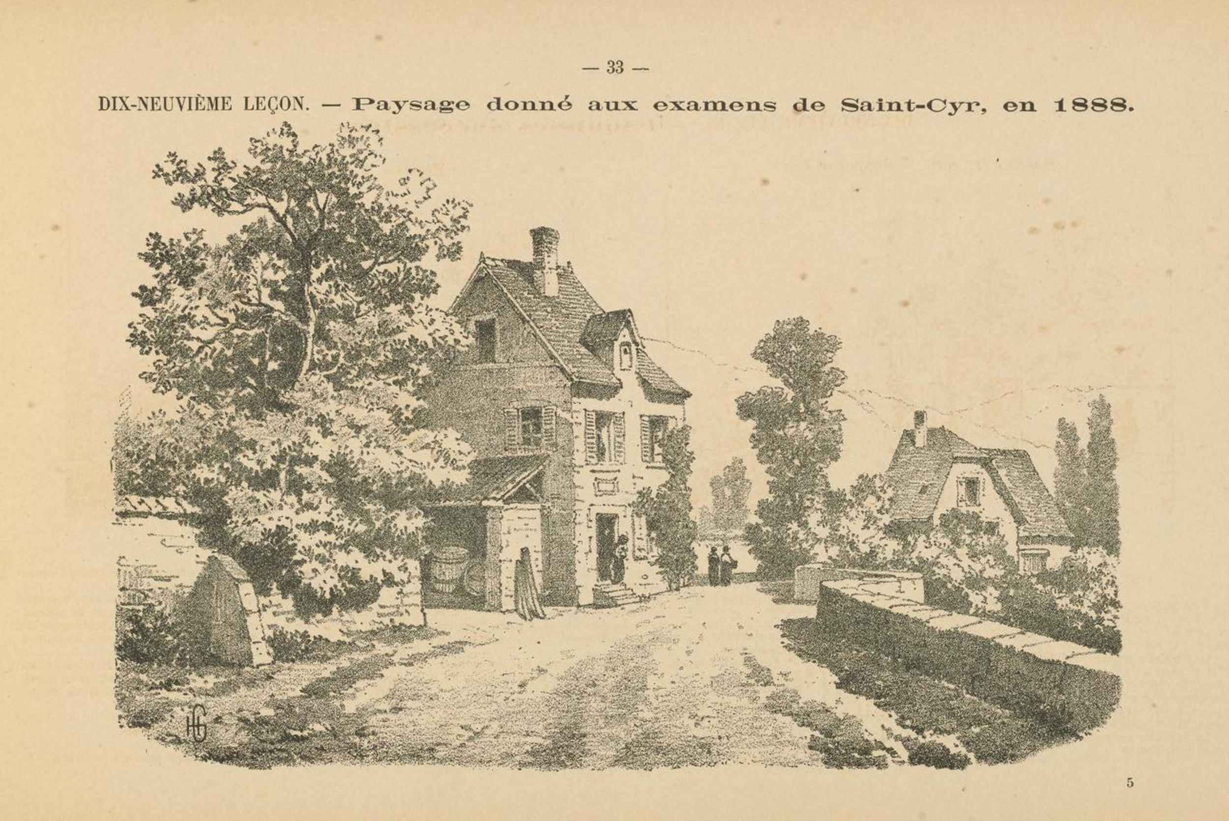 pencil drawing of the final step for architectural drawing of a house in perspective.