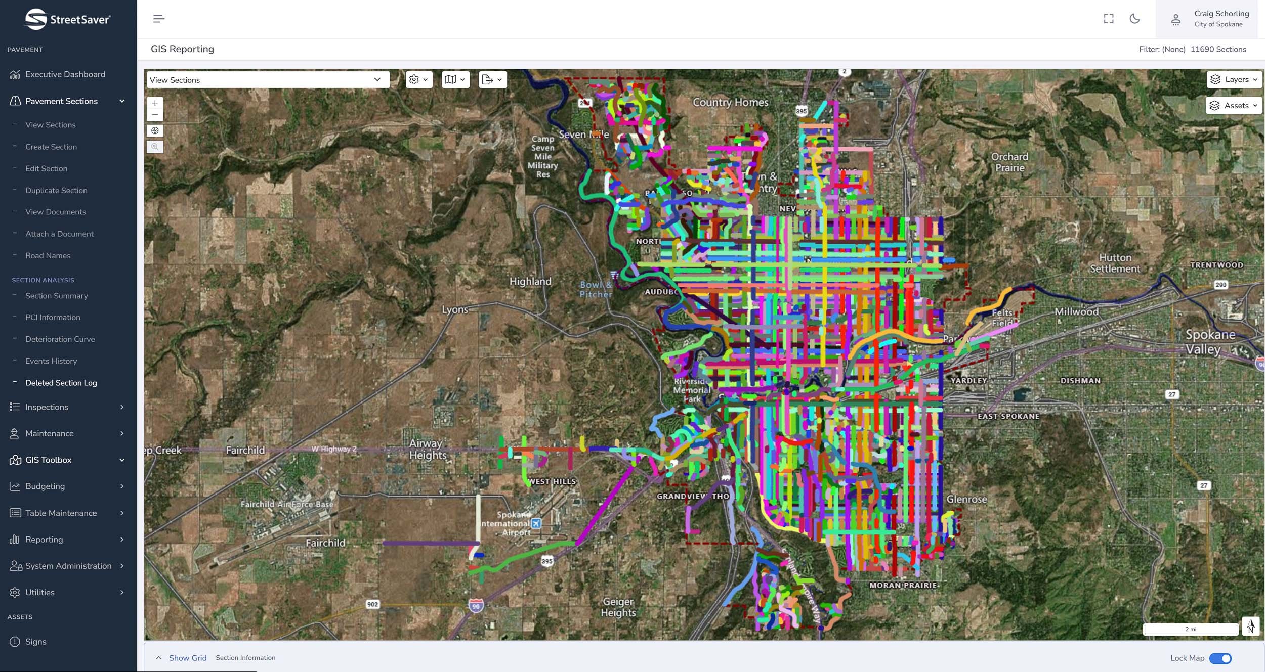 StreetSaver Pavement management systems screen capture