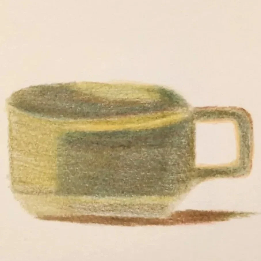 Color Pencil Quick Sketch On A Paper