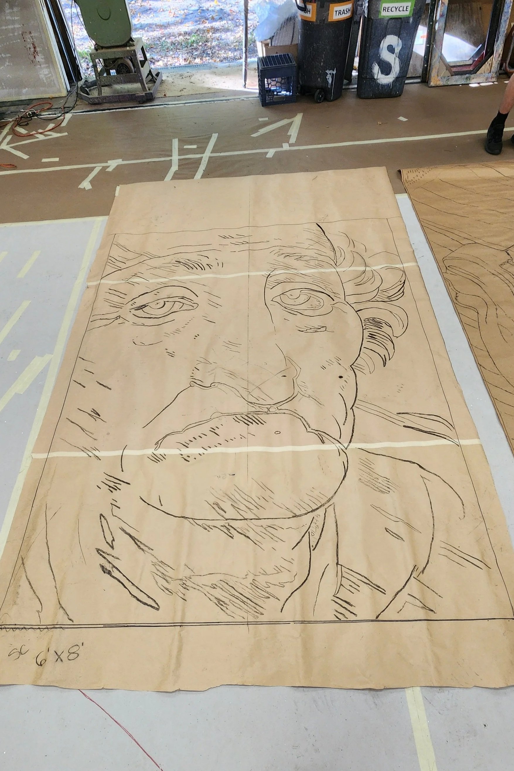 Projected Drawing On A 6'x8' Paper