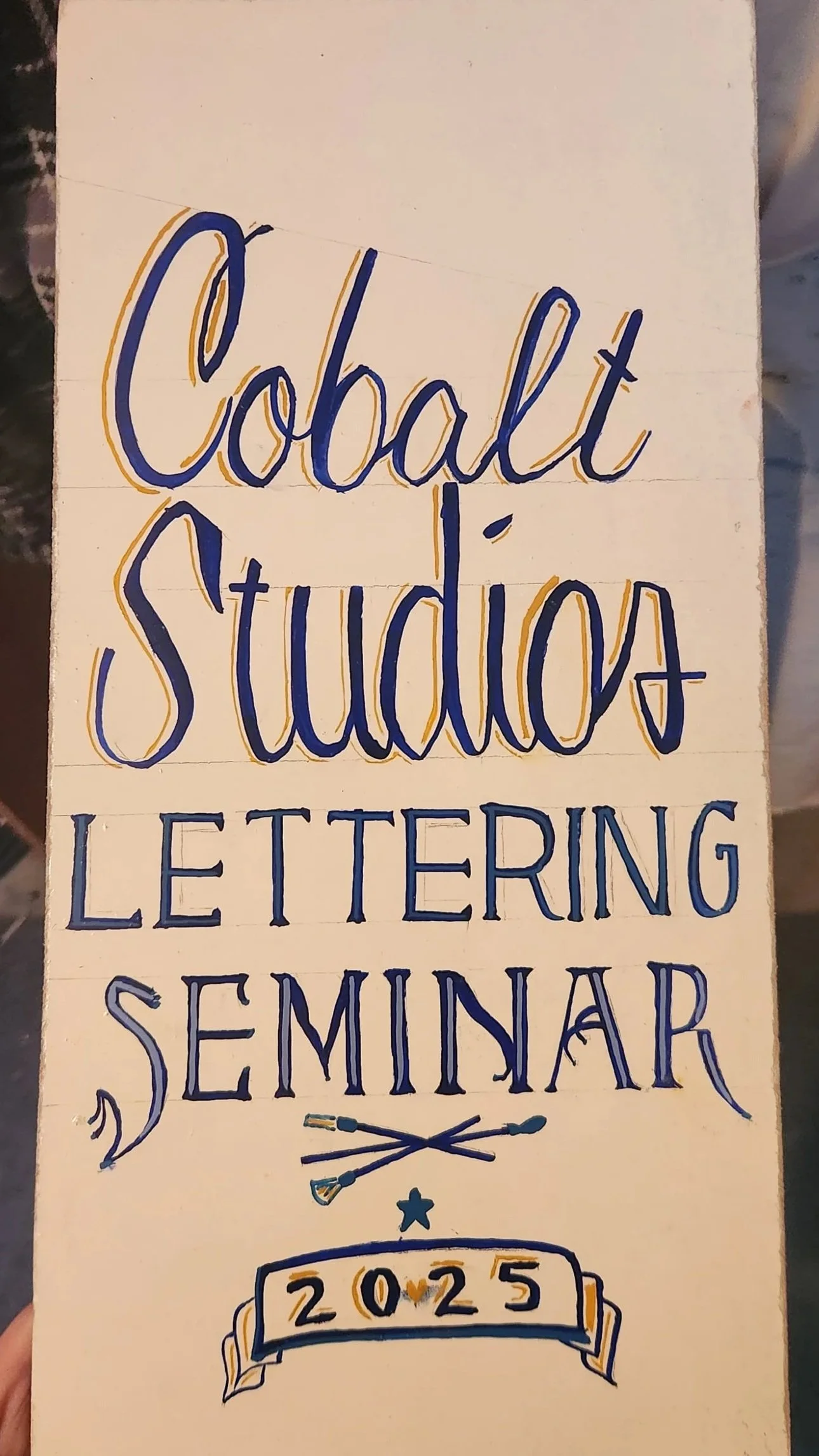 Class Work Used 1 Shot Paint For Lettering On A Small Piece Of Luan 