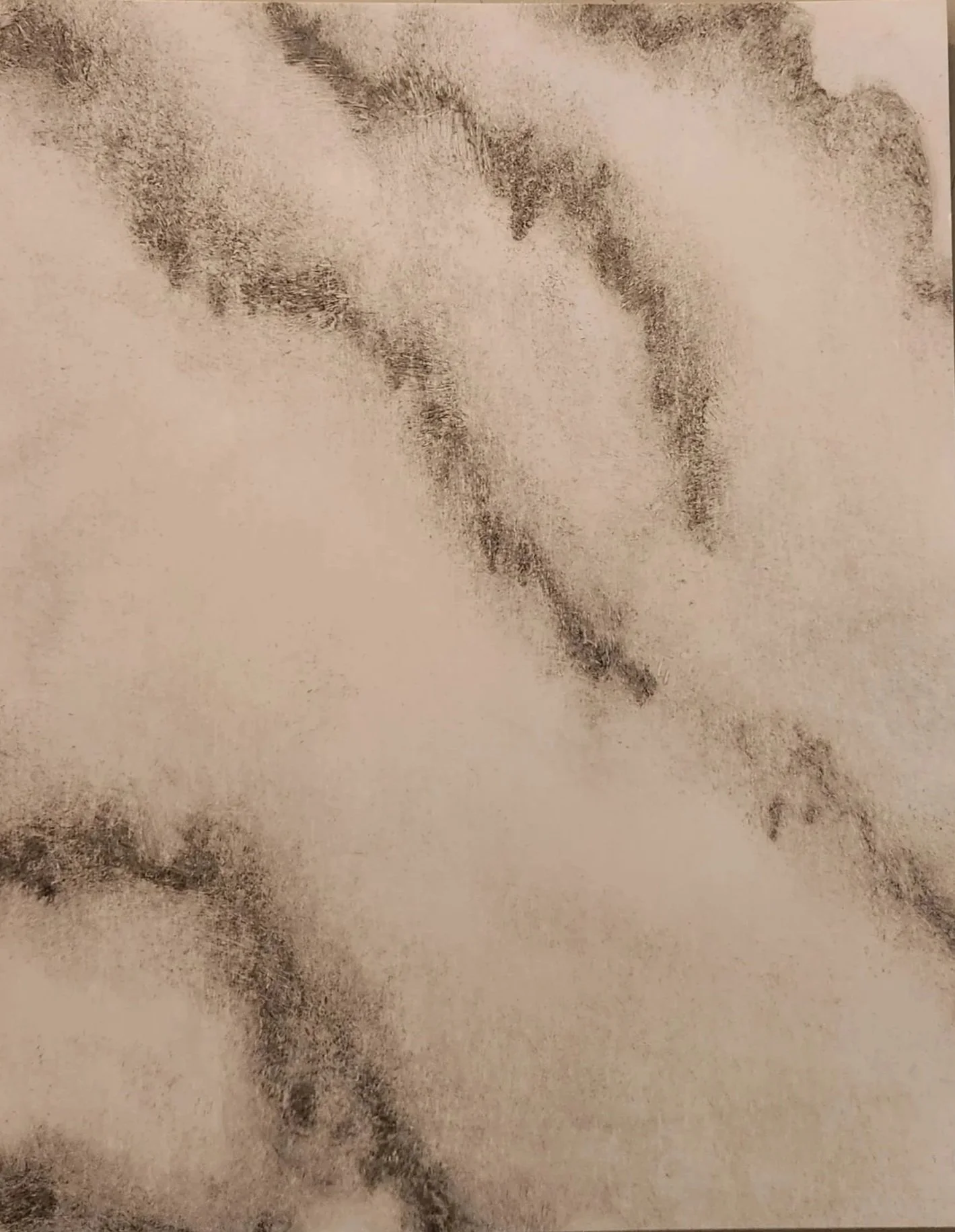 Class Work Faux Soft White Marble 8"x12" With A Beer Glaze And Dry Pigment