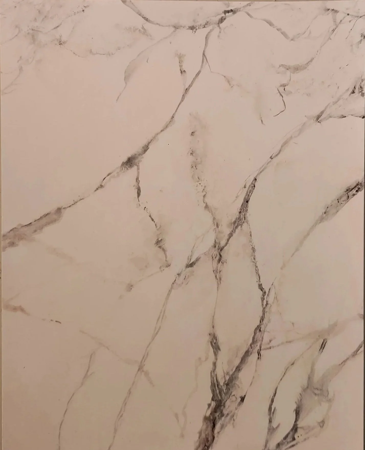 Class Work Faux Spider Web Marble 8"x12" With A Beer Glaze And Dry Pigment