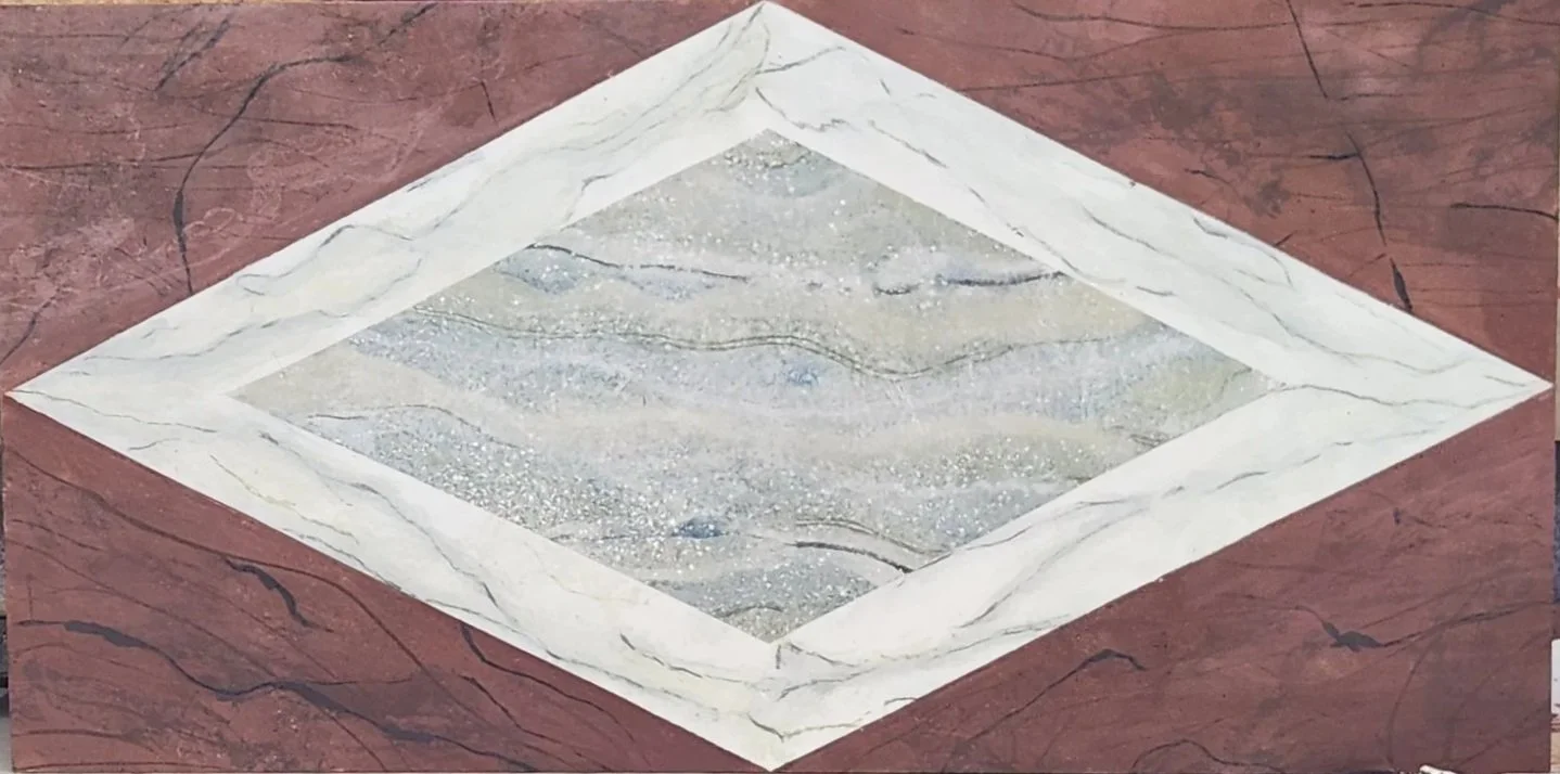 Class Work Theatrical Inlay Marble On Painted Muslin 4'x8'